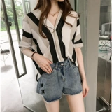 Летняя сексуальная рубашка, в западном стиле, в корейском стиле, V-образный вырез