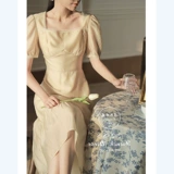 Летняя ретро юбка, свежее платье, коллекция 2021, французский ретро стиль