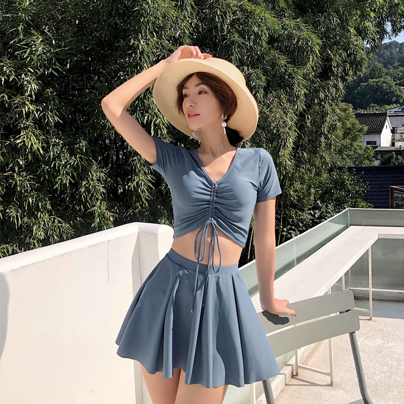 les swimsuit women's summer 2022 new Korean fashion two-style skirt-style shades with wind students slim fit