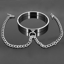 SM toy fun supplies equipment non-stainless steel metal tutoring men and women with chain neck neck neck working tool