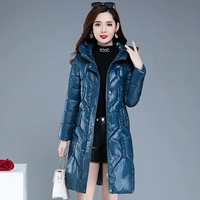 Длинный пуховик с пухом, утепленная куртка, средней длины, 2020 года, в корейском стиле