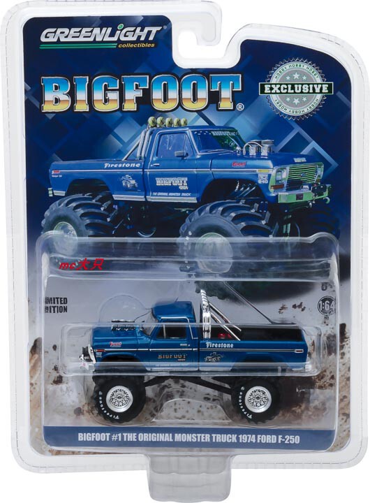 Green Light 1:64 Original Monster Truck-1974 Ford F-250 Monster Truck Bigfoot # 1 29934 Green Light 1:64 Original Monster Truck-1974 Ford F-250 Monster Truck Bigfoot # 1 29934