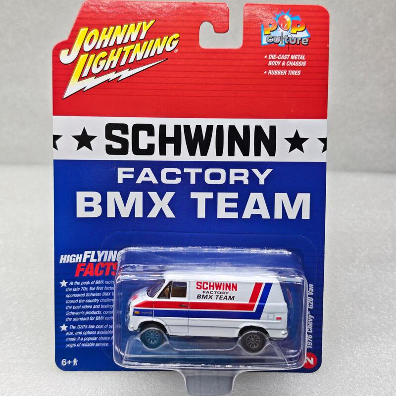 Johnny 1:64 Schwinn Factory Bmx Team - 1976 Chevrolet G20 Van