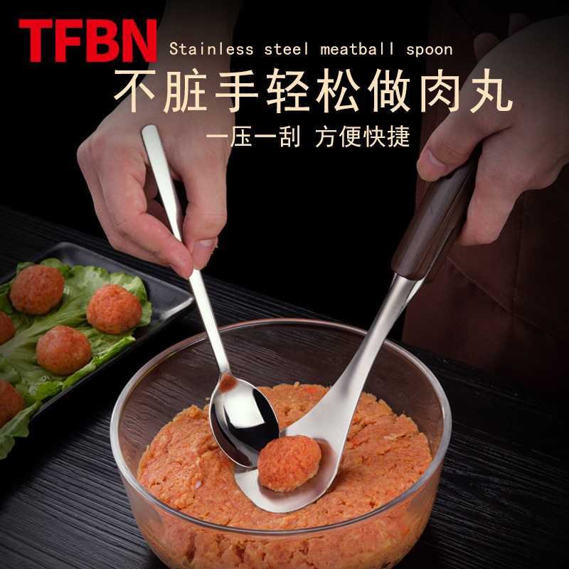 TFBN 304 Stainless Steel Balls Maker Meat Meta Meat Round Shrimp Slide Spoiler Meatballs Meatballs Meatballs Meatballs Meatballs Meatballs Meatballs