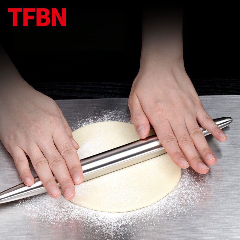 TFBN rolling pin 304 stainless steel rolling pin household non-stick noodle rolling pin flour stick baking noodle stick