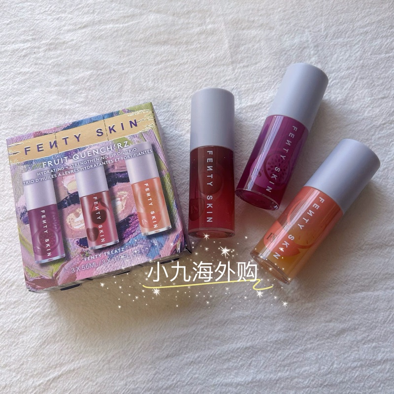 In Stock Fenty Skin Rihanna Fb Lip Oil Lip Gloss Lip Glaze Reduces Lip Lines Moisturizing Watermelon Flavor/Cherry