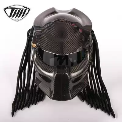 Personality Ultimate Warrior locomotive helmet carbon fiber helmet retro locomotive men's and women sports car full helmet