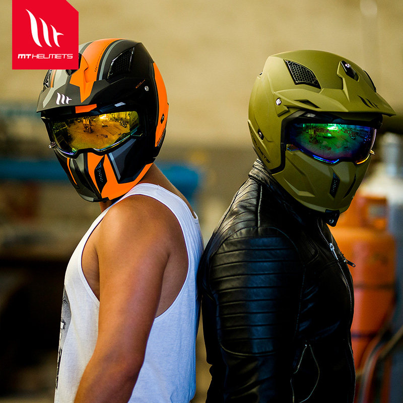Spanish MT Street Majesty Motorcycle Helmet Street Car Retrovable Harley Helmet Removable Combination Two Helmets