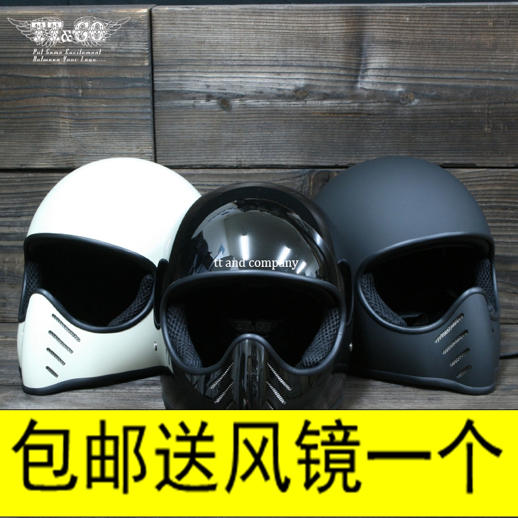 Retro motorcycle helmet MOTO03 style retro full helmet Retro cruise personality off-road helmet