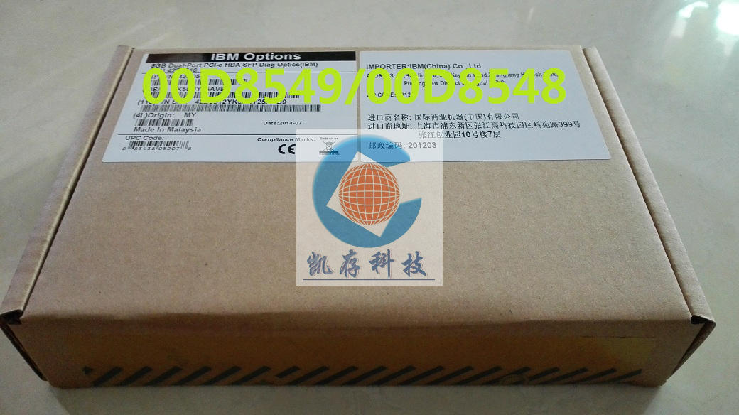 New boxed IBM 00D8549 00D8548 16Gb PCI-e dual port HBA fiber optic card