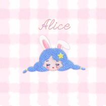 Alice cute girl self-adhesive embroidery cloth sticker patch bag mobile phone case bag decoration DIY