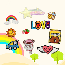 Cartoon clothes patch patch patch fashion pants bag decoration Self-adhesive car interior top repair hole Children embroidery