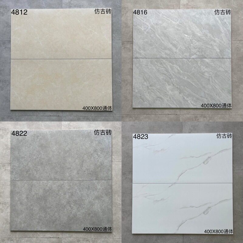 白灰黃色啞光地磚400x800室內防滑地板磚全瓷瓷磚化妝室廚房壁磚