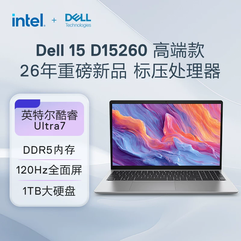 Ноутбук Dell легкий портативный для студентов, процессор Intel Core i5, 15,6 дюйма, бизнес-версия, D15260