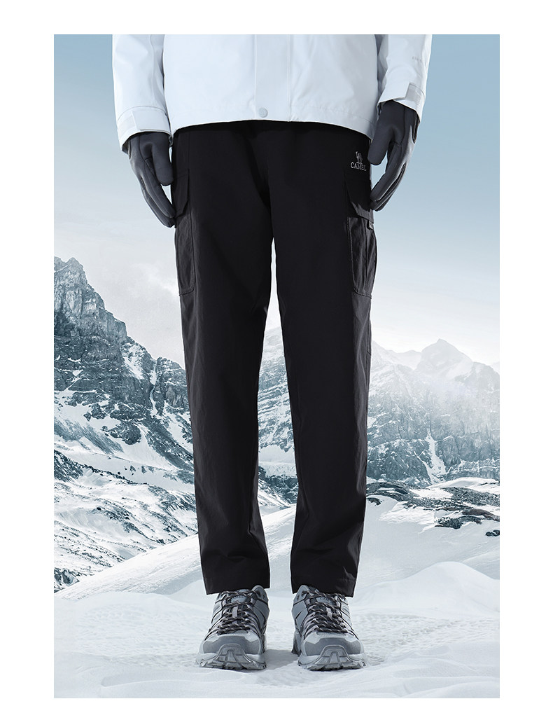 Дорожные спортивные утепленные модные трендовые штаны, свободный прямой крой Camel 