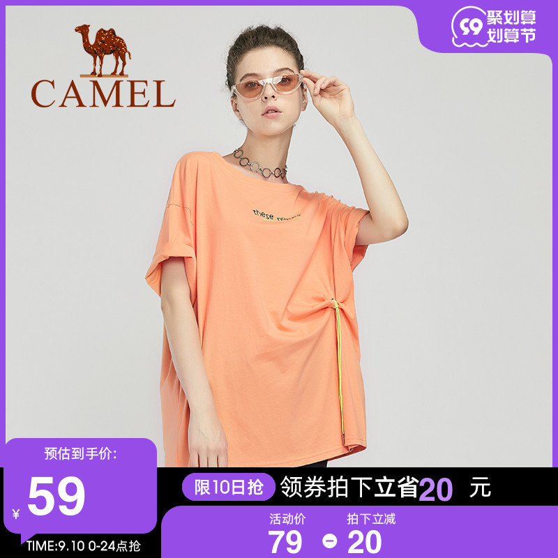 Camel women's 2022 summer new round neck short-sleeved top female super hot ins female student all-match casual T-shirt