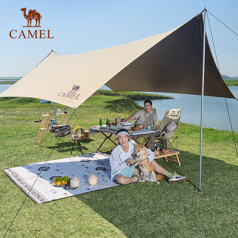 Набор для кемпинга Camel Sky Tent 2025: складной тент, стол и стулья (6 предметов), черный