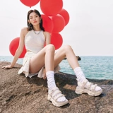 Туфли, летние спортивные сандалии на платформе, пляжная обувь на липучке