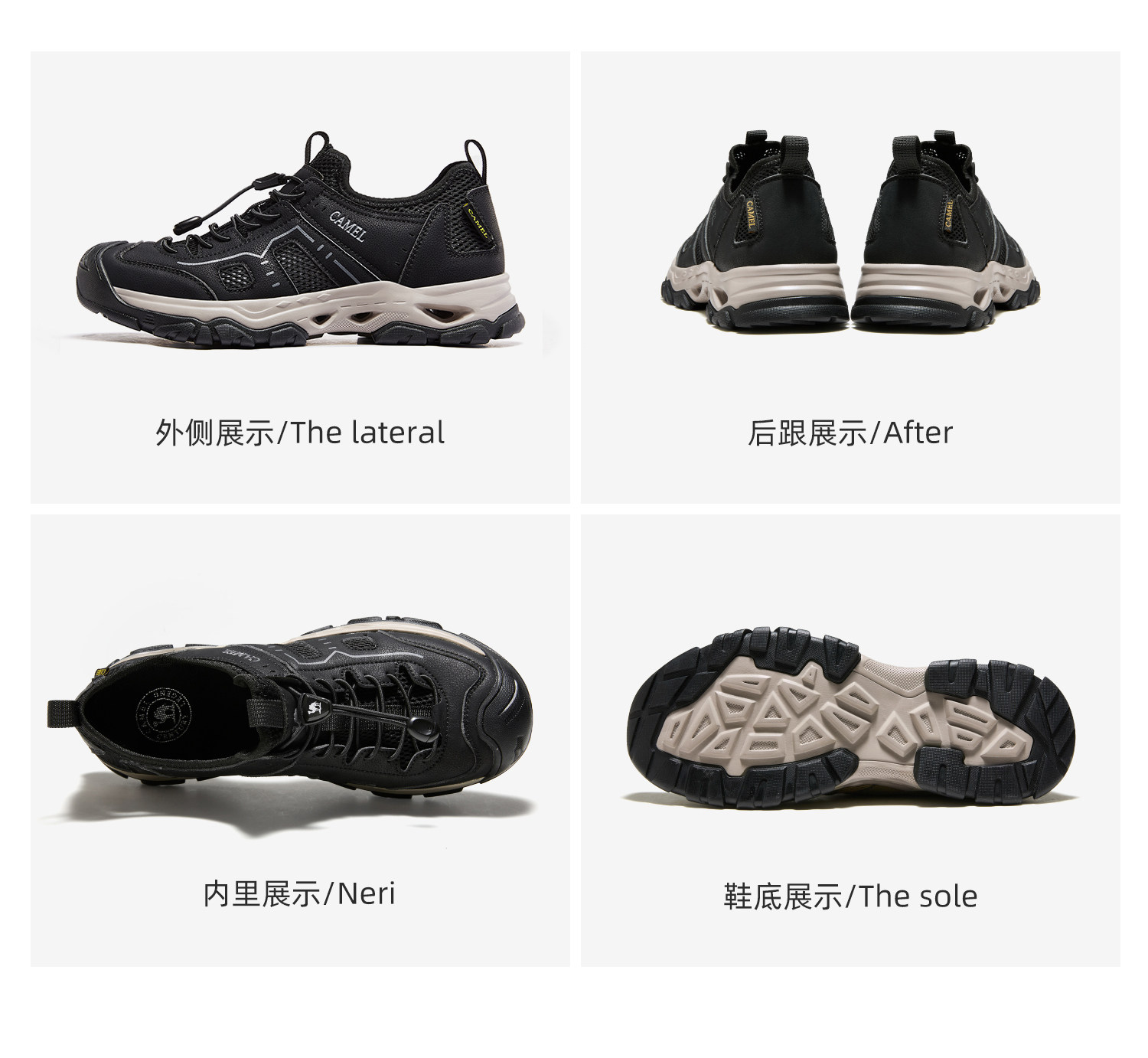 Mesh обувь 骆驼男鞋2025夏季新款户外休闲 𫔮徒步鞋男运动凉鞋透气网面溯溪鞋男 Camel