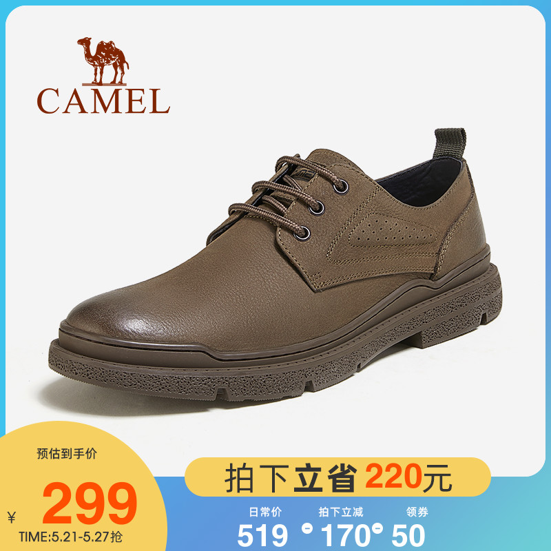 Camel Men Shoes Low Help Martin Shoes 2021 Spring Autumn Season Business Positive Clothing Genuine Leather Shoes Retro Trend Casual Shoes