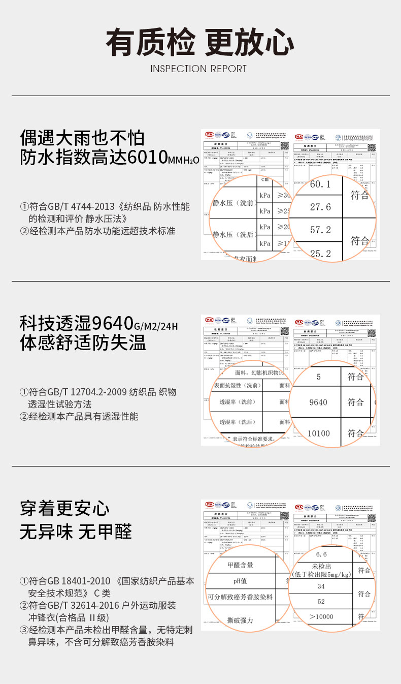 骆驼 男女 单层冲锋衣 全接缝压胶 防风防水 图7