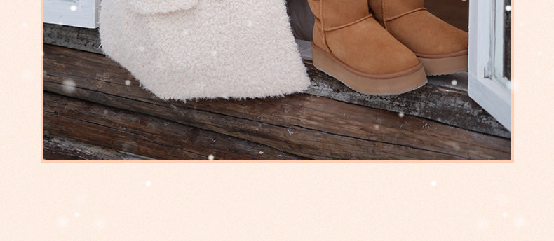 Утепленная обувь 骆驼男鞋冬季羊毛防寒情侣靴加绒棉鞋男款东北保暖加厚雪地靴男士 Camel