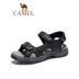 Lạc đà lớp đầu tiên giày da bò đi biển ngoài trời trượt ngón chân nam Velcro dép thể thao retro - Sandal dép rọ  Sandal