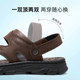 Camel 2024 Summer Sandals Wear-Resistant Non-Slip Breathable Sandals Man's Dad Leather Business Shoes Beach Shoes