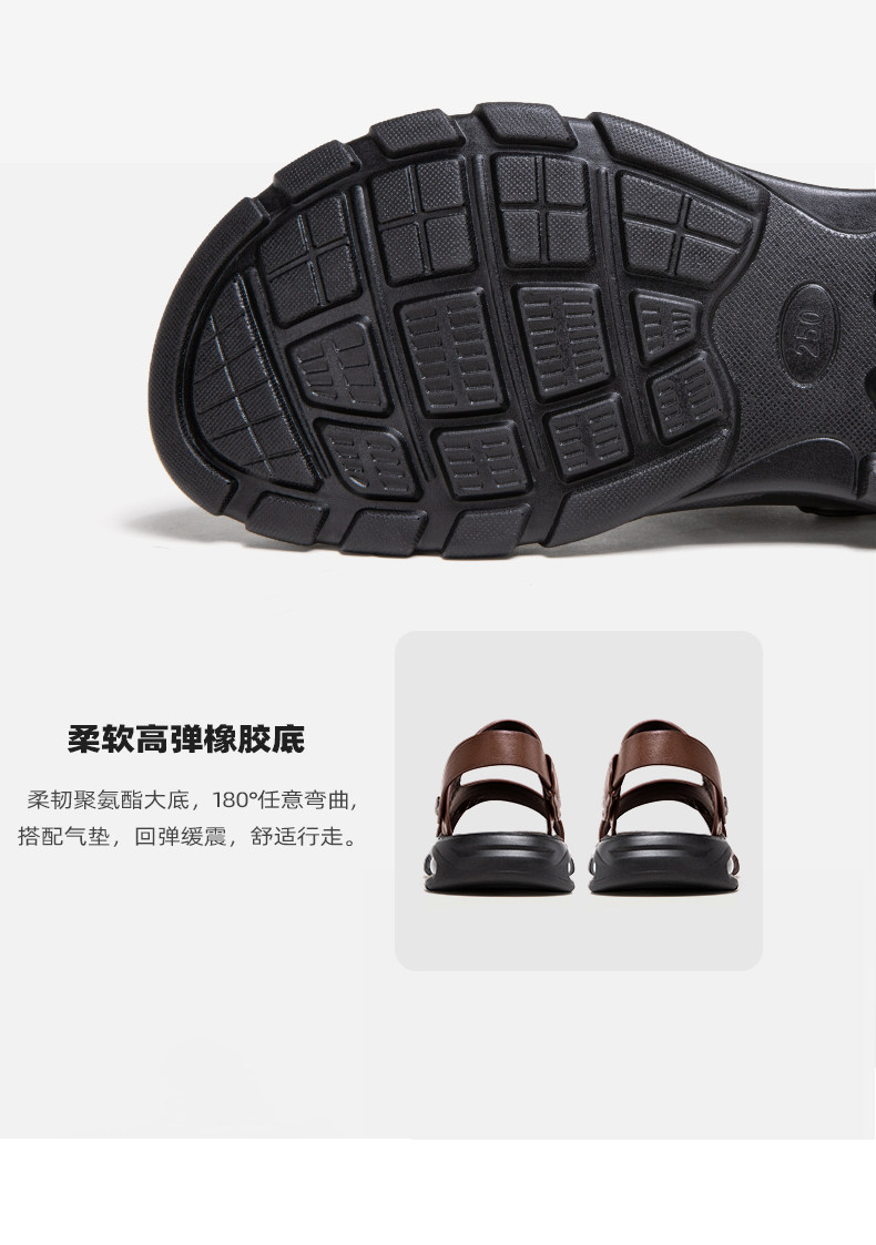 Летние босоножки, тапочки для отдыха, пляжная обувь, из натуральной кожи, мягкая подошва 