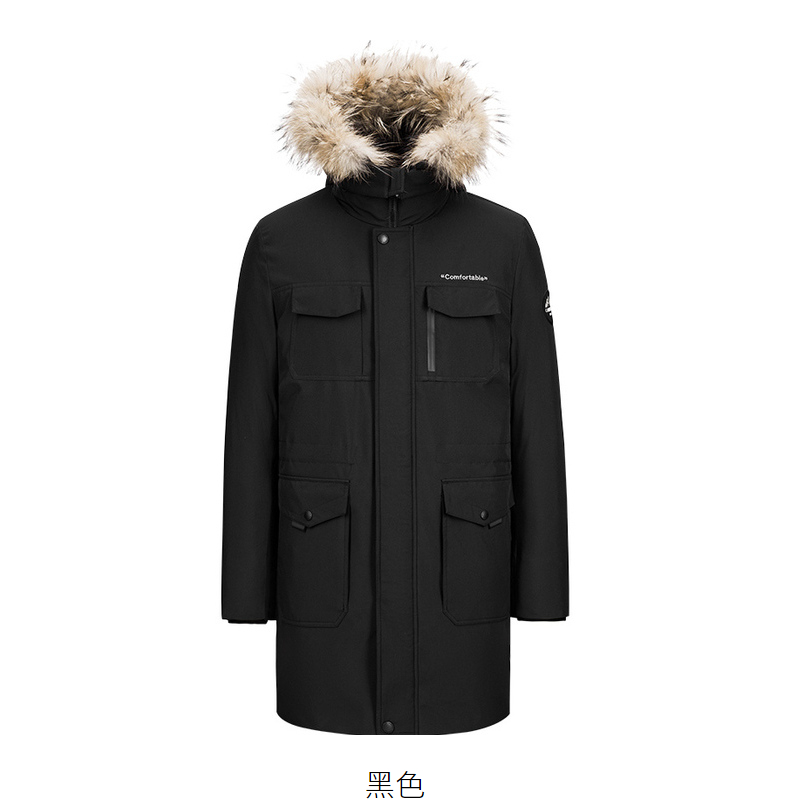 骆驼 貉毛大领 派克羽绒服 80%白鸭绒 240g 图18