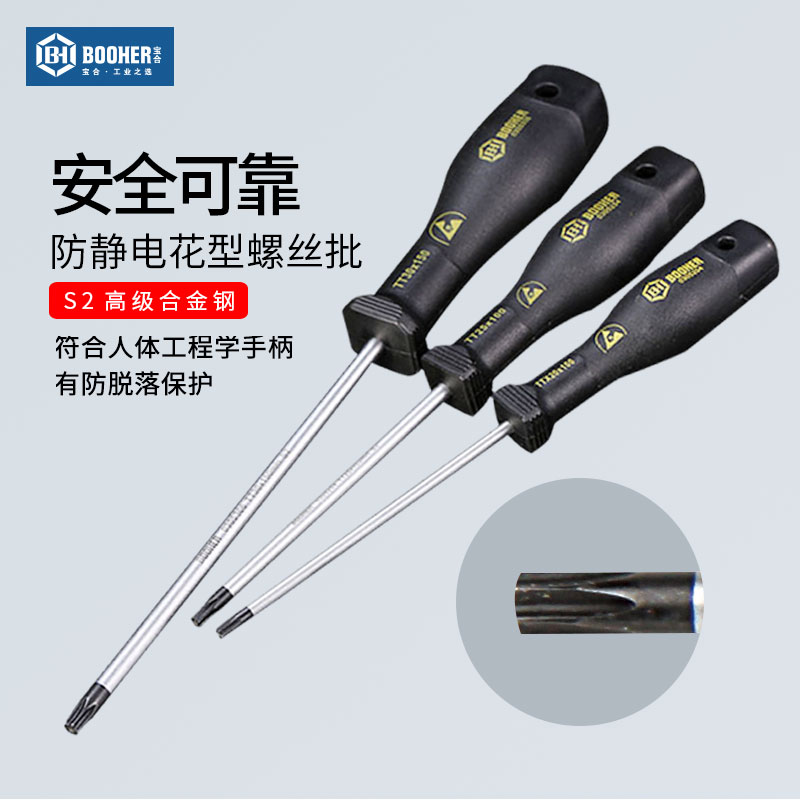 Booher Bag tool antistatic tool-Antistatic with hole flower type screw driver