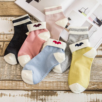 Socks womens spring and autumn socks long cotton socks Joker Korean Academy style cute Japanese personality sports style