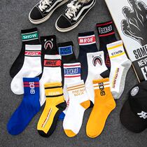 Stockings mens tide overalls European and American basketball socks socks womens tide spring and autumn hundred style socks Korean Academy style