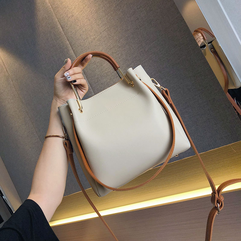 (Send Sachet) Bag female 2022 new high-quality student bucket bag large-capacity one-shoulder hand-held messenger bag