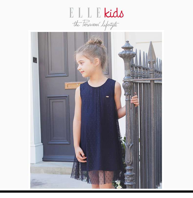 ELLE kids 女童纱裙无袖连衣裙 天猫优惠券折后￥49包邮（￥89-40）110~160码2色可选