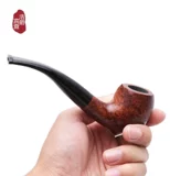 Дым Dou Dou Shiwu старый стиль ручной работы с твердым деревянным трубкой с твердым древесным трубкой, засуха, сигаретный ковш