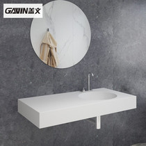 White matte glossy artificial stone one-piece washbasin bathroom basin toilet hand wash basin custom