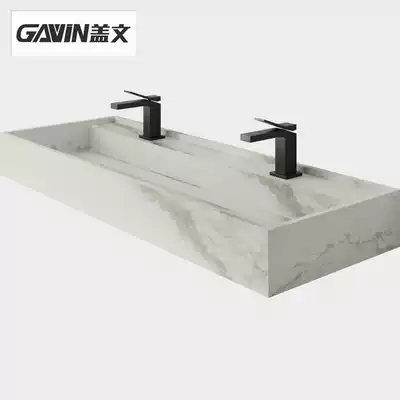 Fish belly white rock board wall type washbasin wash basin wash basin basin bathroom basin customization