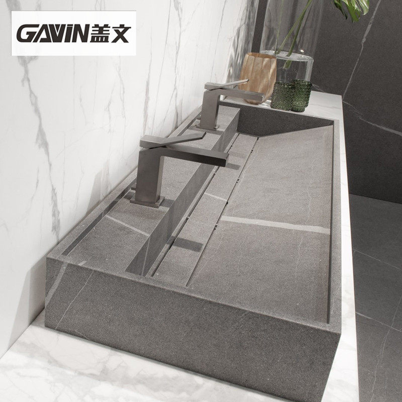 Hanging wall gray rock slab marble washbasin wash hand wash basin basin basin customization