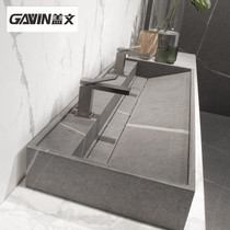Hanging wall gray rock slab marble washbasin wash hand wash basin basin basin customization
