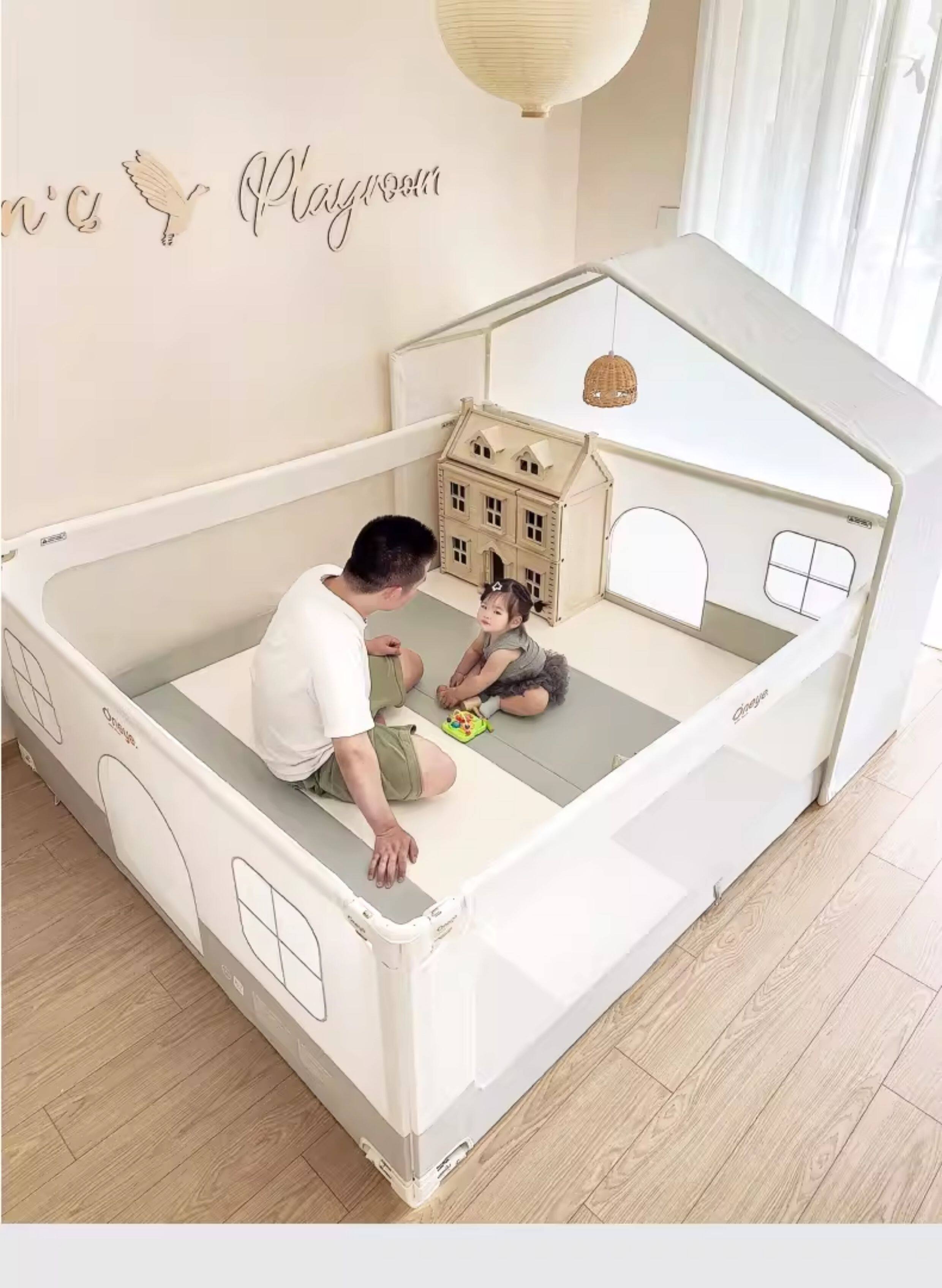 Детский манеж 丸丫围栏防护栏婴儿客厅地上爬行学步宝宝室内家用爬垫儿童游戏栏