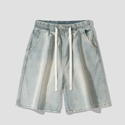 Летние шорты, тонкие штаны, мужские джинсы для отдыха, свободный прямой крой