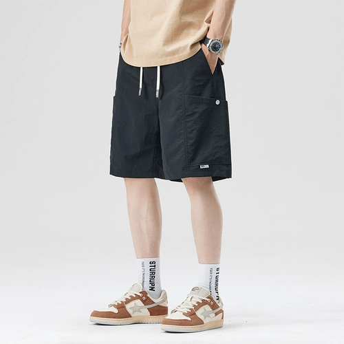 Черная униформа медсестры для отдыха, летние шорты, спортивные шелковые тонкие штаны, свободный прямой крой