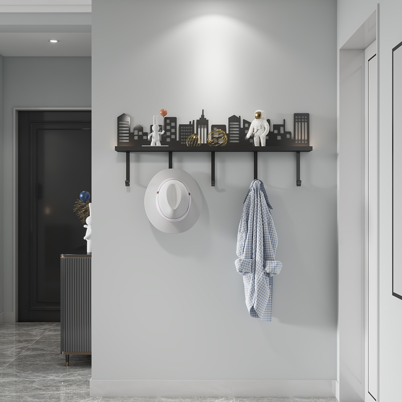 Porch personality non-perforated hanging clothes rack light luxury decoration door hook Nordic style creative hook hanging door back hat