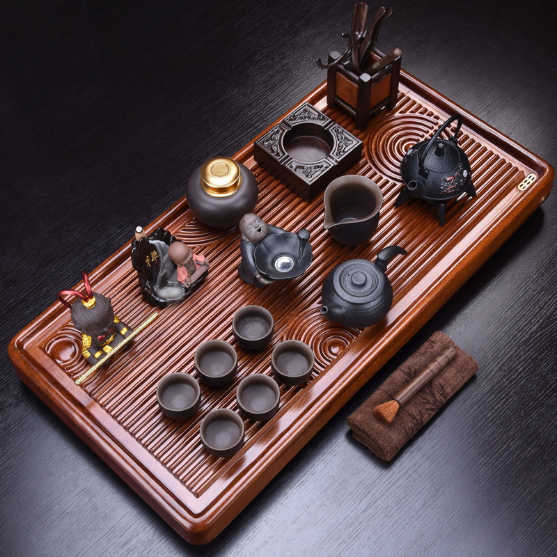 HaoFeng purple sand tea set of a complete set of household kung fu hua limu saucer dish the teapot tea tea tea accessories