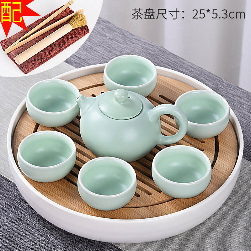 HaoFeng whole celadon teapot teacup tea set household contracted kung fu tea sea GaiWanCha accessories