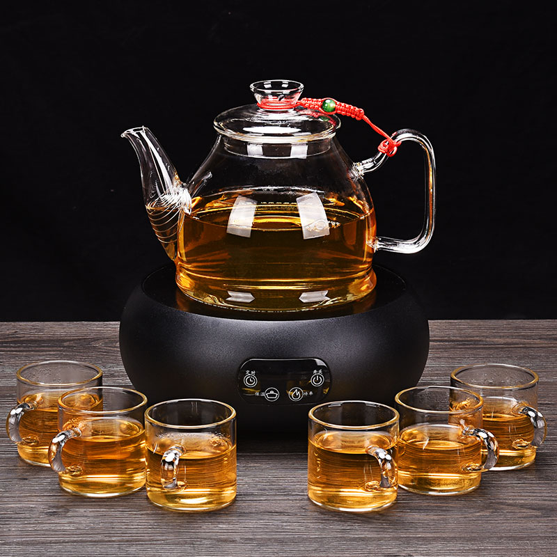 HaoFeng more heat resistant glass tea set suit household electric teapot the boiled tea, the electric TaoLu pu 'er tea steamer