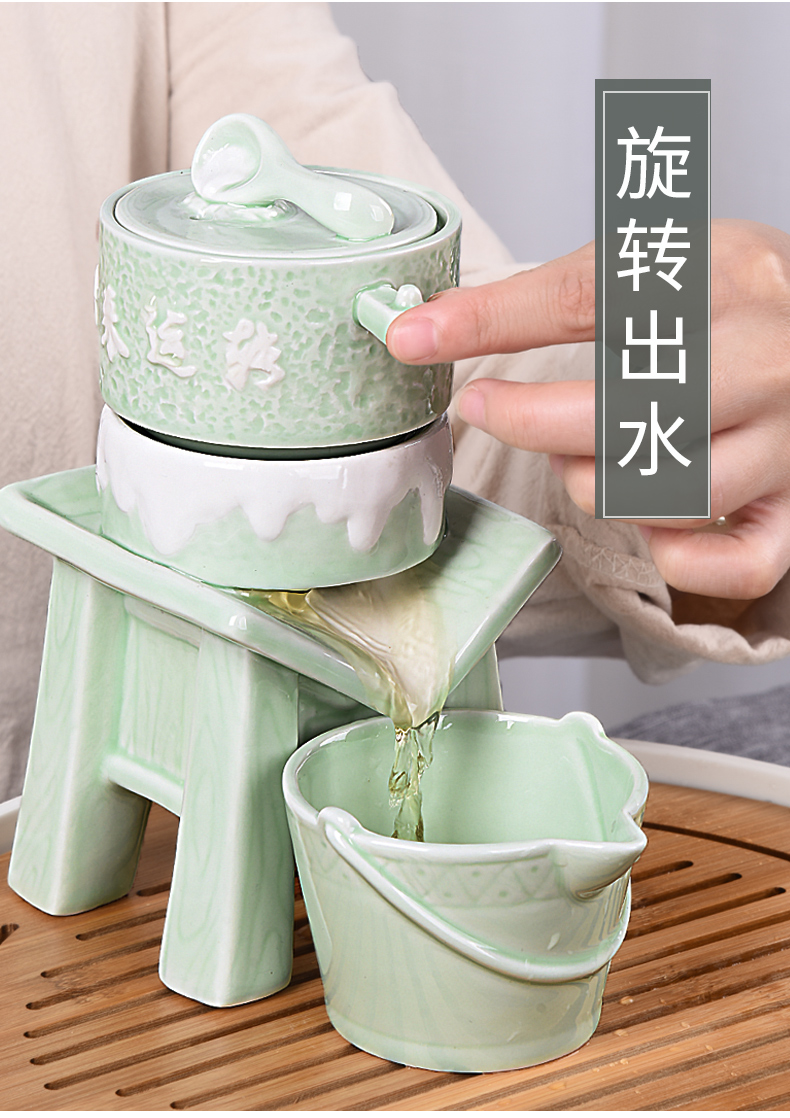 HaoFeng whole celadon teapot teacup tea set household contracted kung fu tea sea GaiWanCha accessories