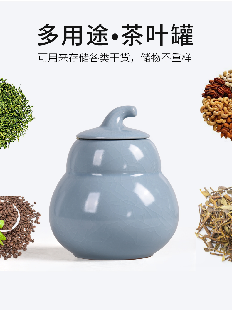 Caddy fixings HaoFeng elder brother up with ceramic seal tank storage tanks tieguanyin store receives puer tea pot of gift boxes