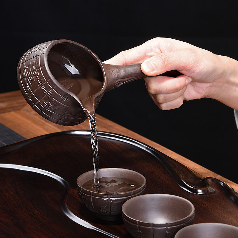HaoFeng violet arenaceous kung fu of a complete set of automatic tea set lazy person suit Japanese contracted home office cup suit